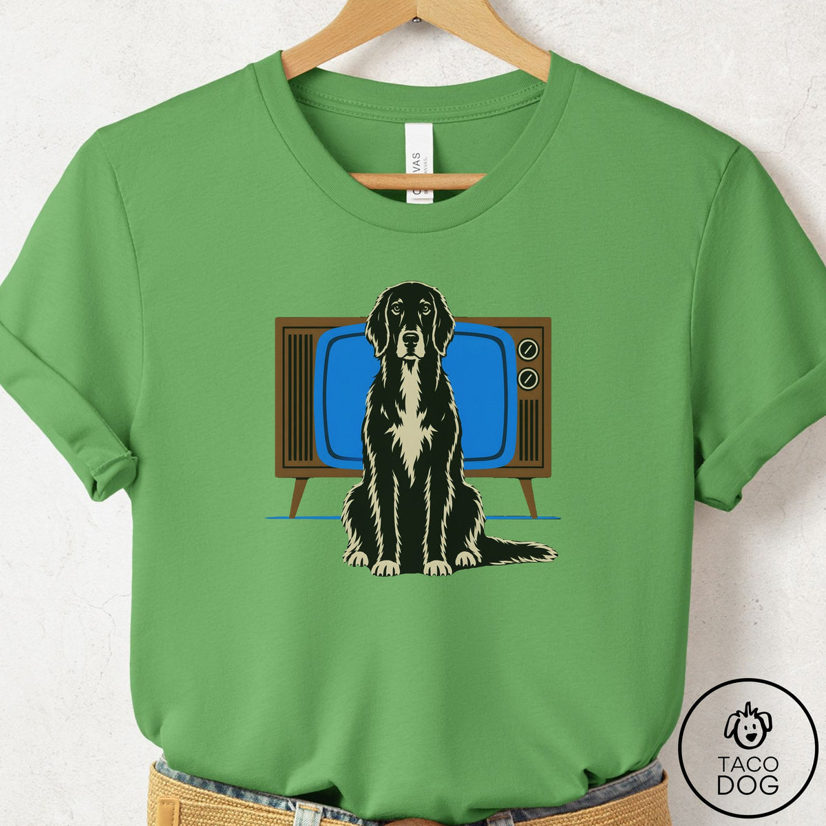 Flat-Coated Retriever Program T-Shirt Leaf Taco-Dog