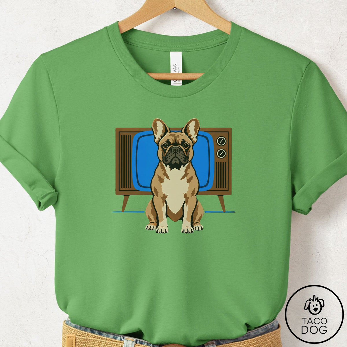 French Bulldog Frenchie Program T-Shirt Leaf Taco-Dog