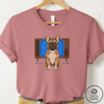 French Bulldog Frenchie Program T-Shirt Mauve Taco-Dog