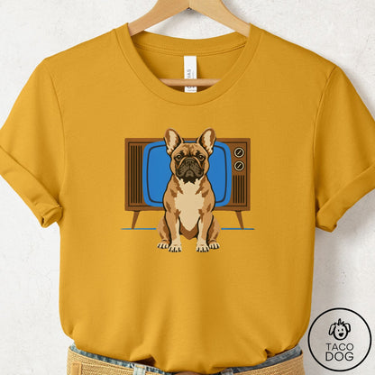 French Bulldog Frenchie Program T-Shirt Mustard Taco-Dog