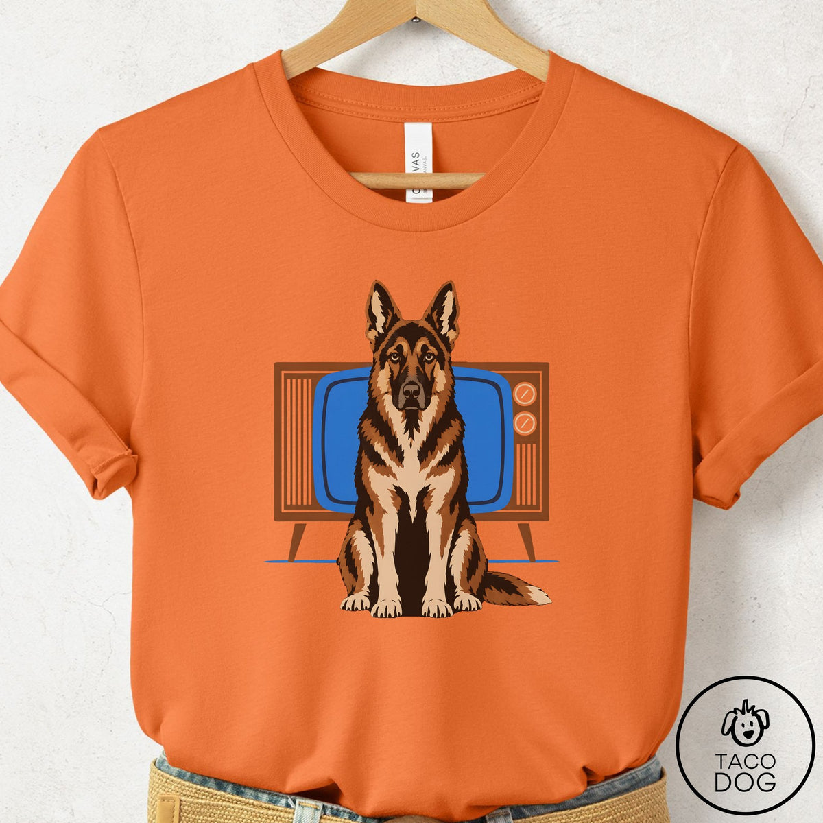 German Shepherd Program T-Shirt Burnt Orange Taco-Dog