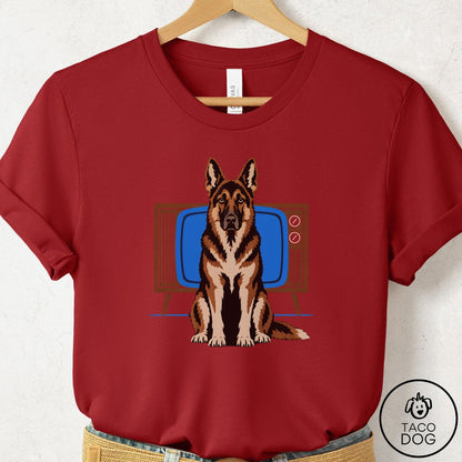 German Shepherd Program T-Shirt Canvas Red Taco-Dog
