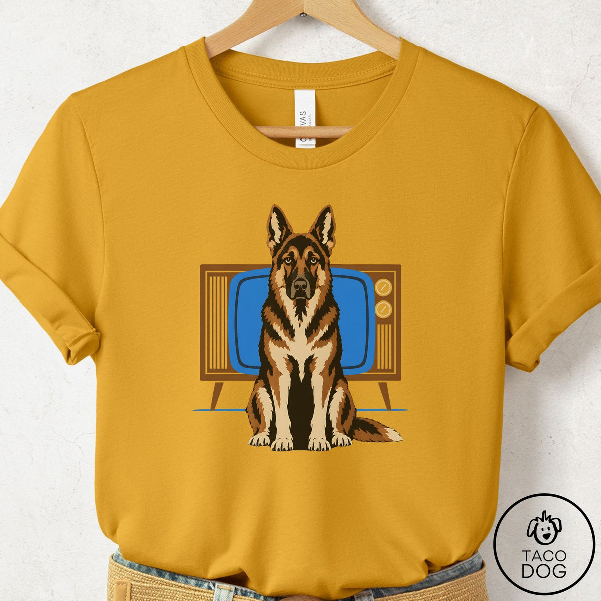 German Shepherd Program T-Shirt Mustard Taco-Dog