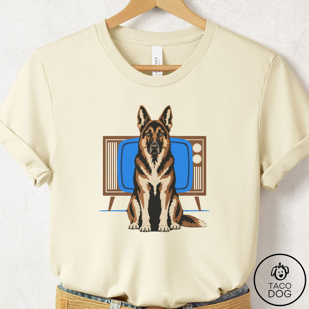 German Shepherd Program T-Shirt Natural Taco-Dog