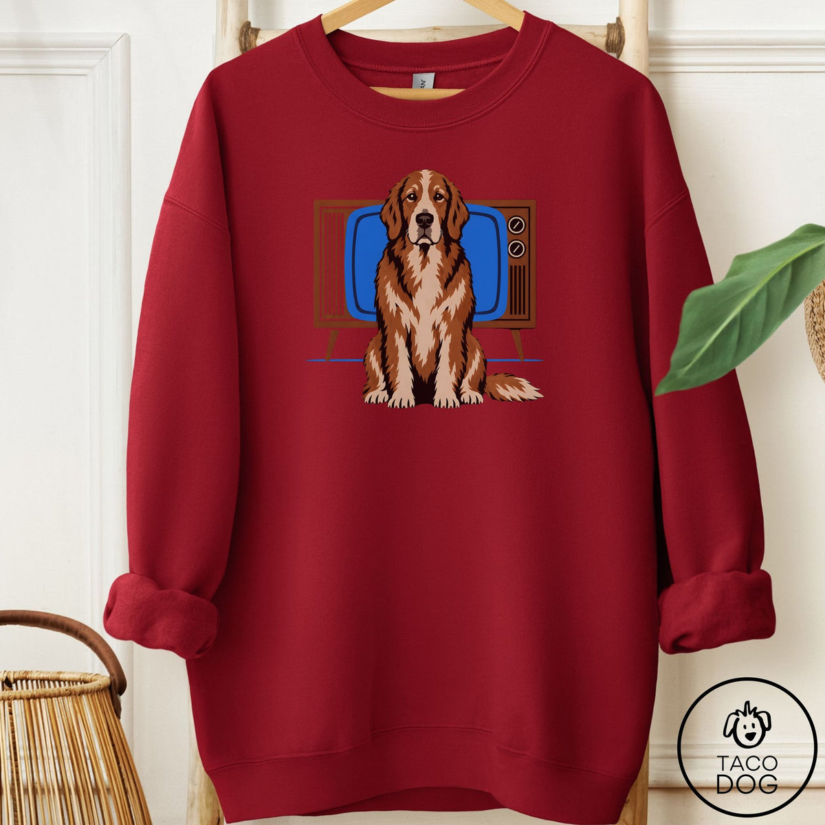 Golden Retriever Program Sweatshirt Garnet Taco-Dog