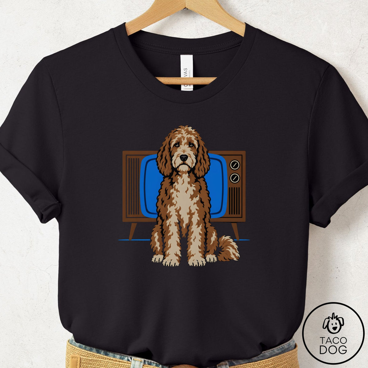 Doodle Program T-Shirt Black Taco-Dog