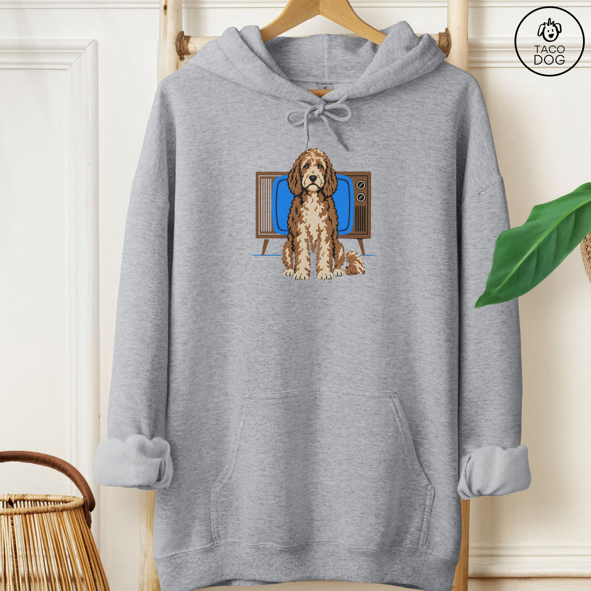 Doodle Program Hoodie Graphite Heather Taco-Dog