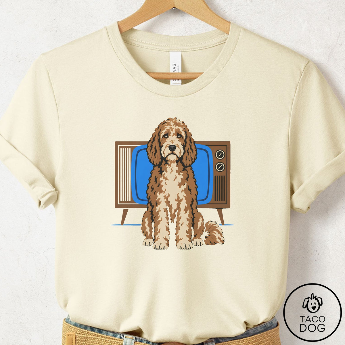 Doodle Program T-Shirt Natural Taco-Dog