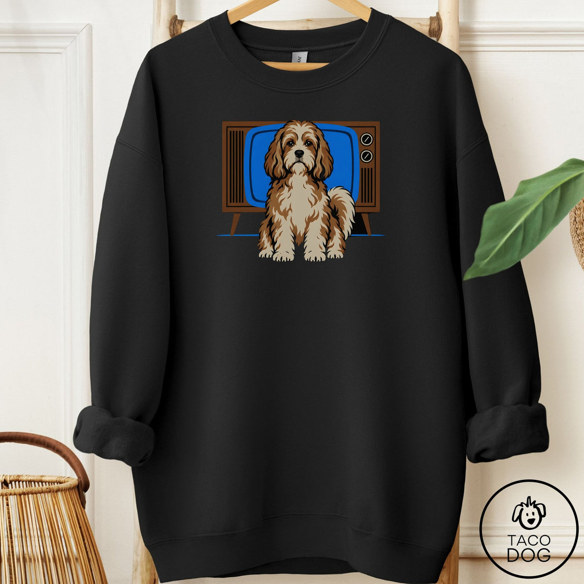 Havanese Program Sweatshirt Black Taco-Dog