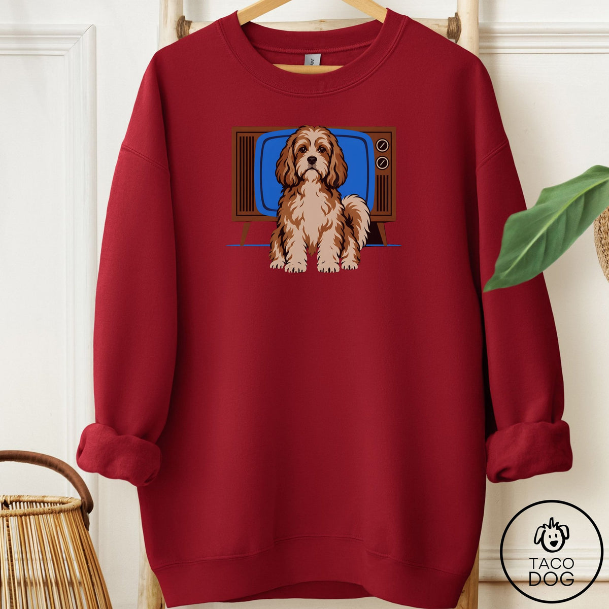 Havanese Program Sweatshirt Garnet Taco-Dog