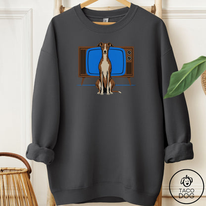 Italian Greyhound Whippet Program Sweatshirt Charcoal Taco-Dog