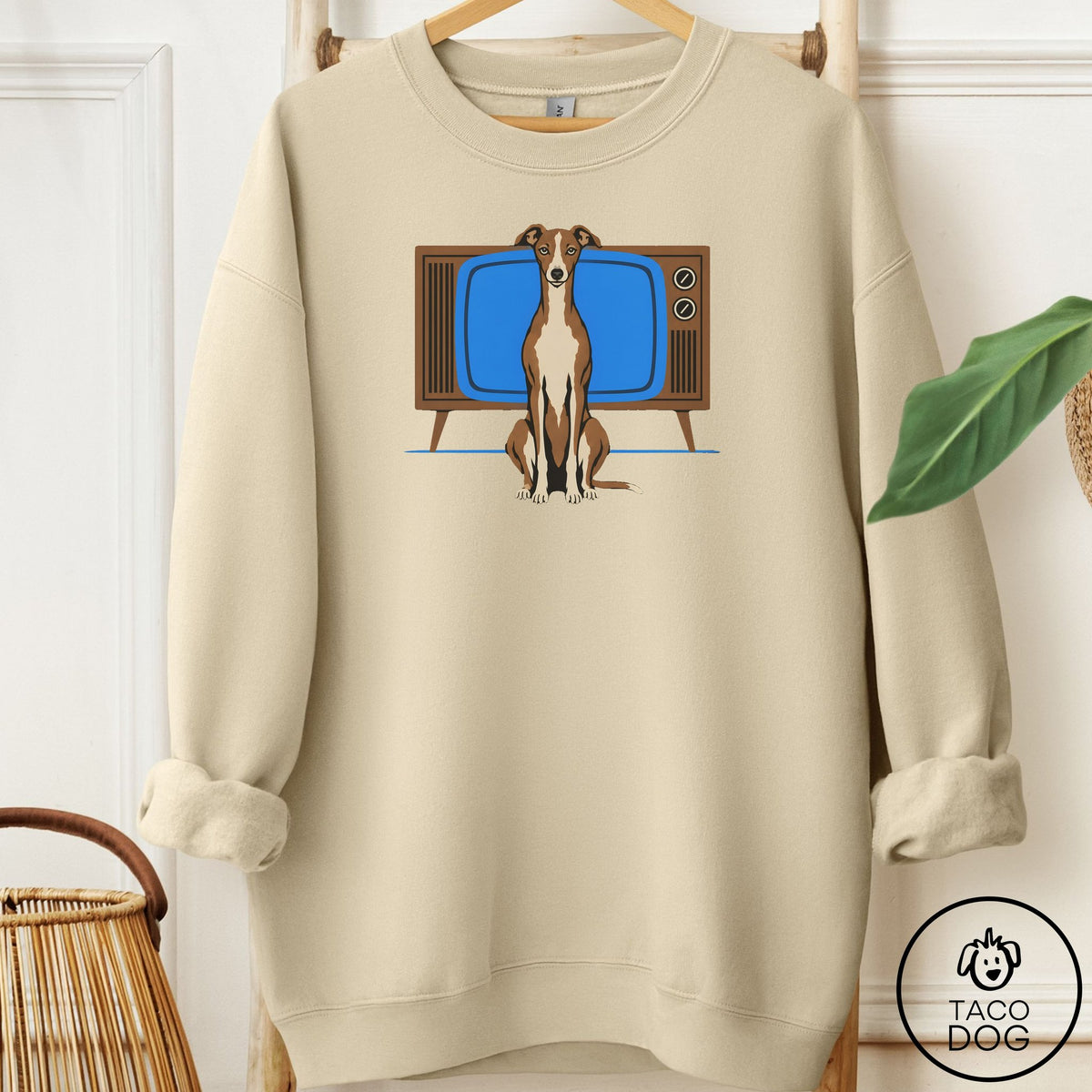 Italian Greyhound Whippet Program Sweatshirt Sand Taco-Dog