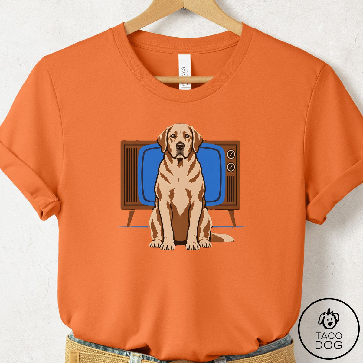 Labrador Retriever Program T-Shirt Burnt Orange Taco-Dog