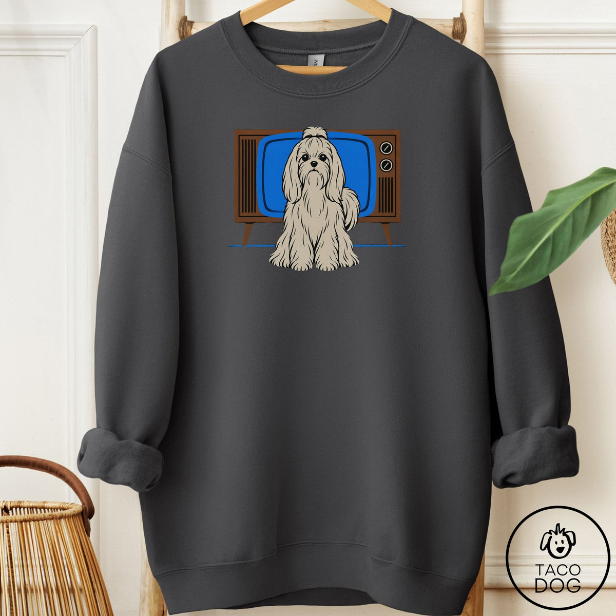 Maltese Program Sweatshirt Charcoal Taco-Dog