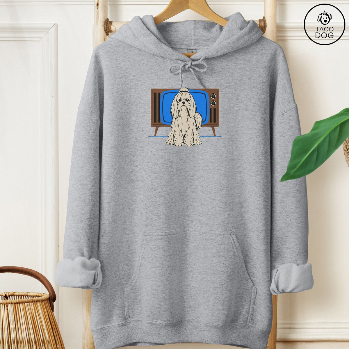 Maltese Program Hoodie Graphite Heather Taco-Dog