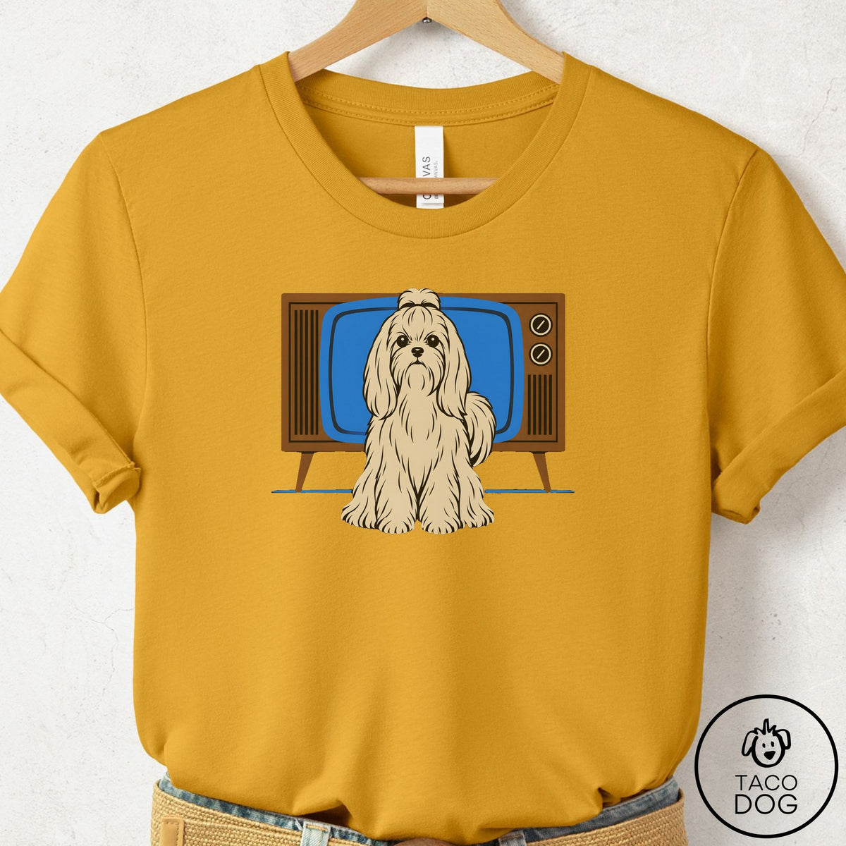 Maltese Program T-Shirt Mustard Taco-Dog