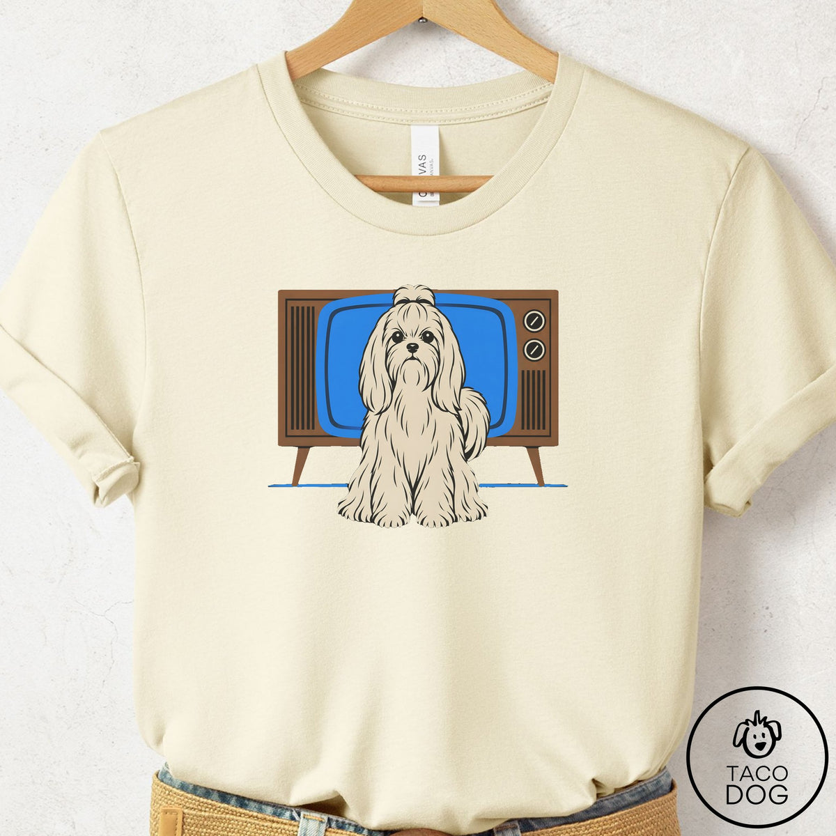 Maltese Program T-Shirt Natural Taco-Dog