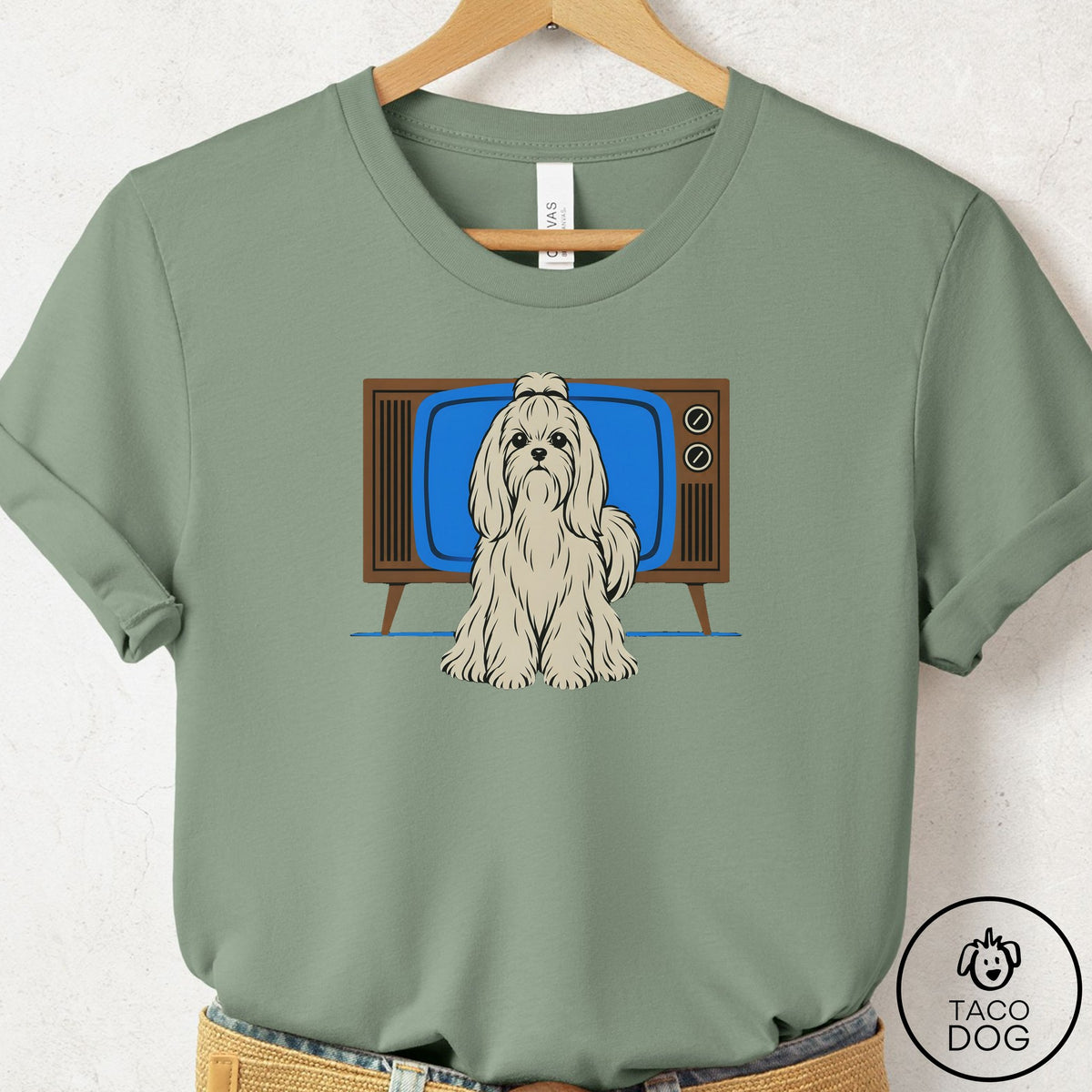 Maltese Program T-Shirt Sage Taco-Dog
