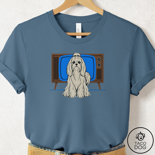 Maltese Program T-Shirt Steel Blue Taco-Dog