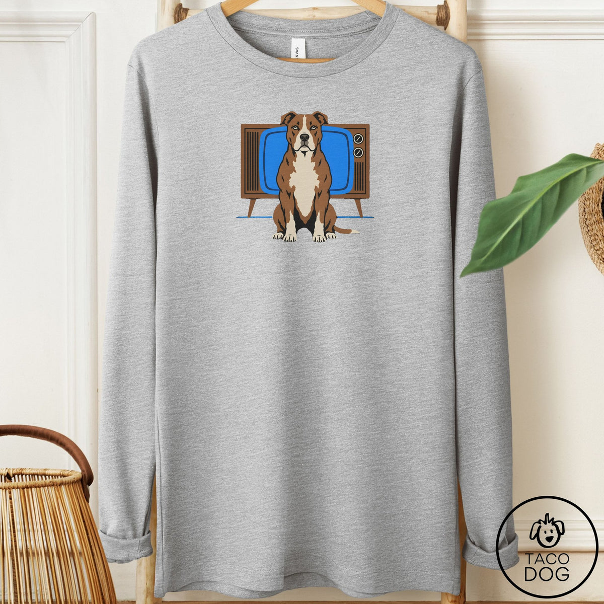 Pitbull Program Long Sleeve Tee Athletic Heather Taco-Dog