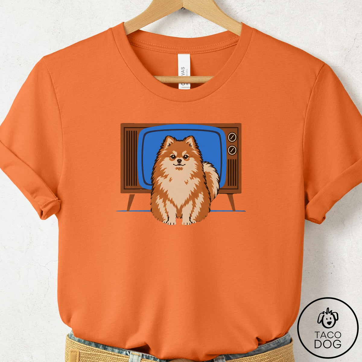 Pomeranian Program T-Shirt, design close-up