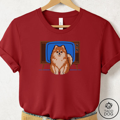 Pomeranian Program T-Shirt Canvas Red Taco-Dog