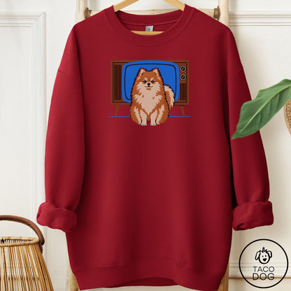 Pomeranian Program Sweatshirt Garnet Taco-Dog
