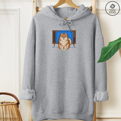 Pomeranian Program Hoodie Graphite Heather Taco-Dog