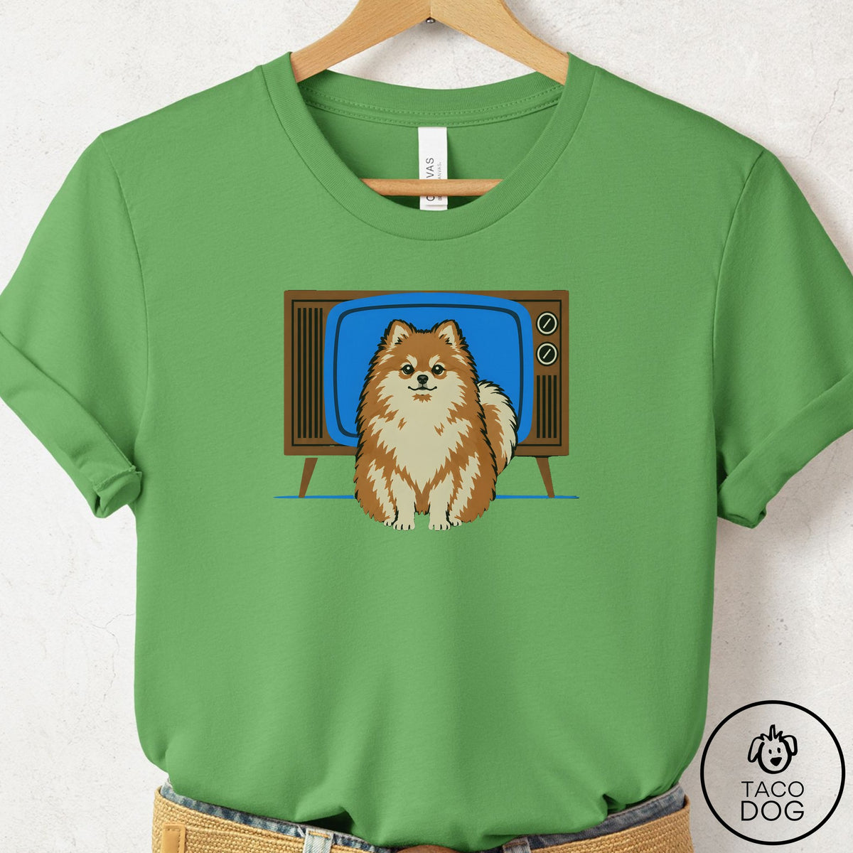 Pomeranian Program T-Shirt Leaf Taco-Dog