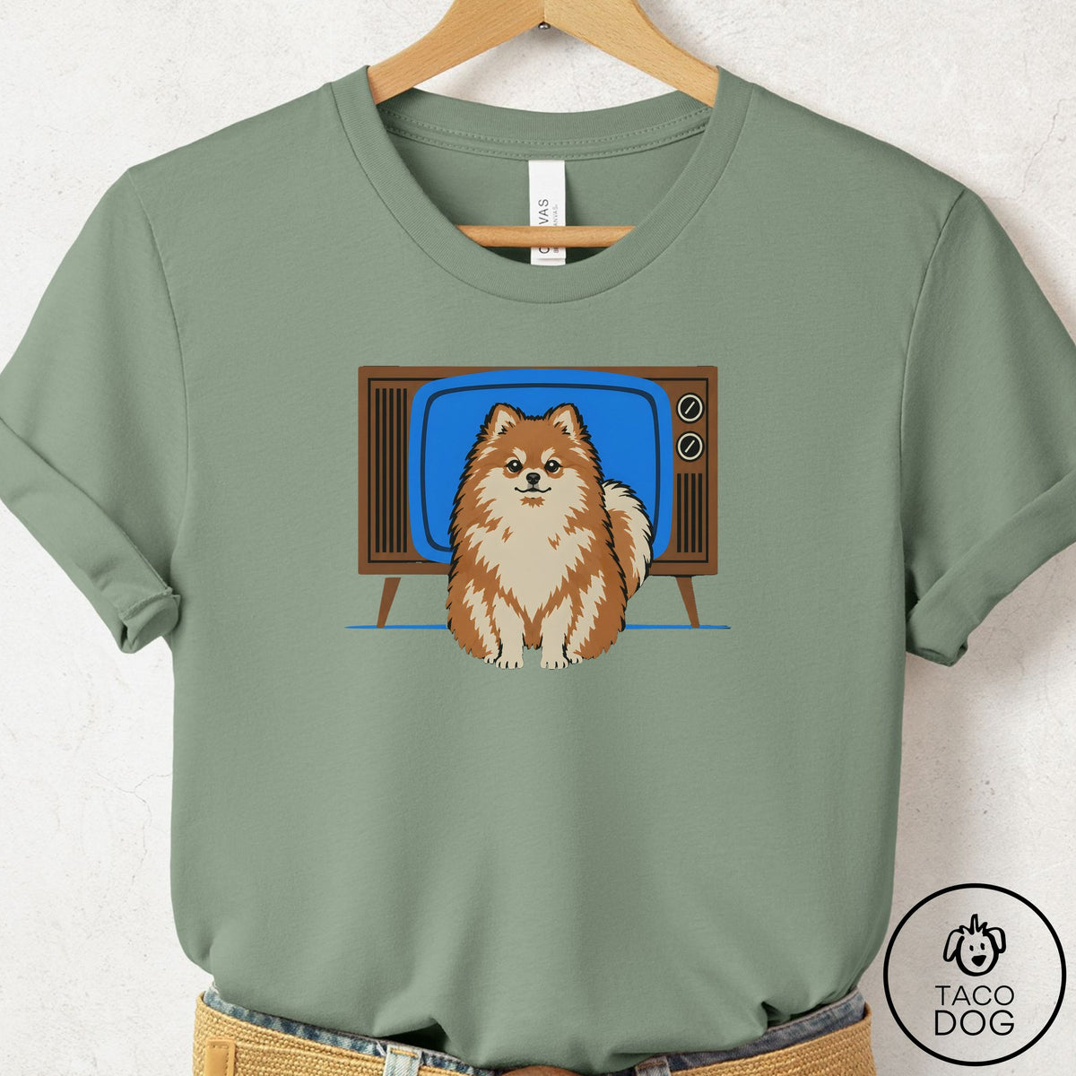 Pomeranian Program T-Shirt Sage Taco-Dog