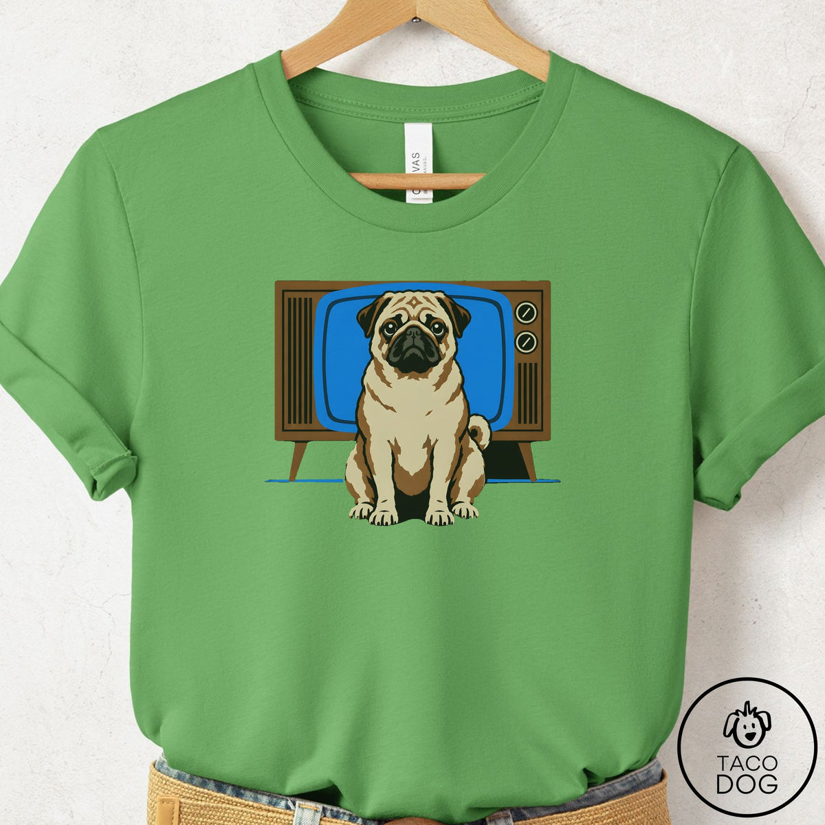 Pug Program T-Shirt Leaf Taco-Dog