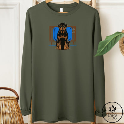 Rottweiler Program Long Sleeve Tee Military Green Taco-Dog
