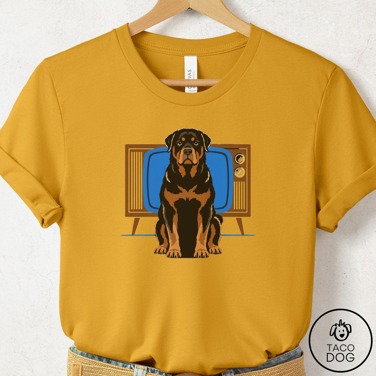 Rottweiler Program T-Shirt Mustard Taco-Dog