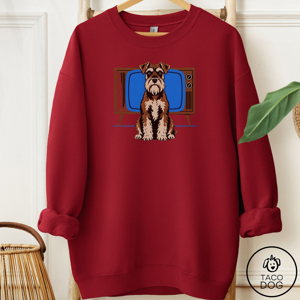 Schnauzer Program Sweatshirt Garnet Taco-Dog