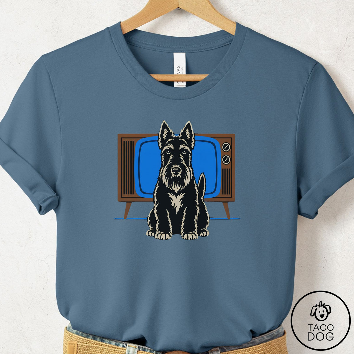 Scottie Program T-Shirt Steel Blue Taco-Dog