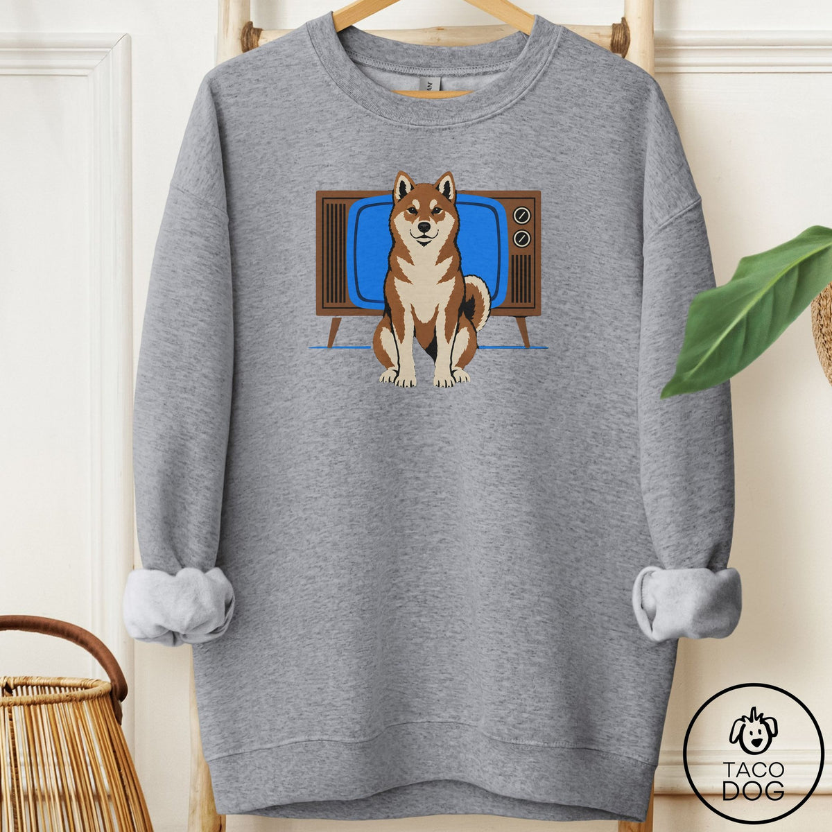 Shiba Inu Program Sweatshirt Graphite Heather Taco-Dog