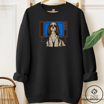 Shih Tzu Program Sweatshirt Black Taco-Dog