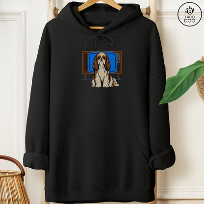 Shih Tzu Program Hoodie Black Taco-Dog