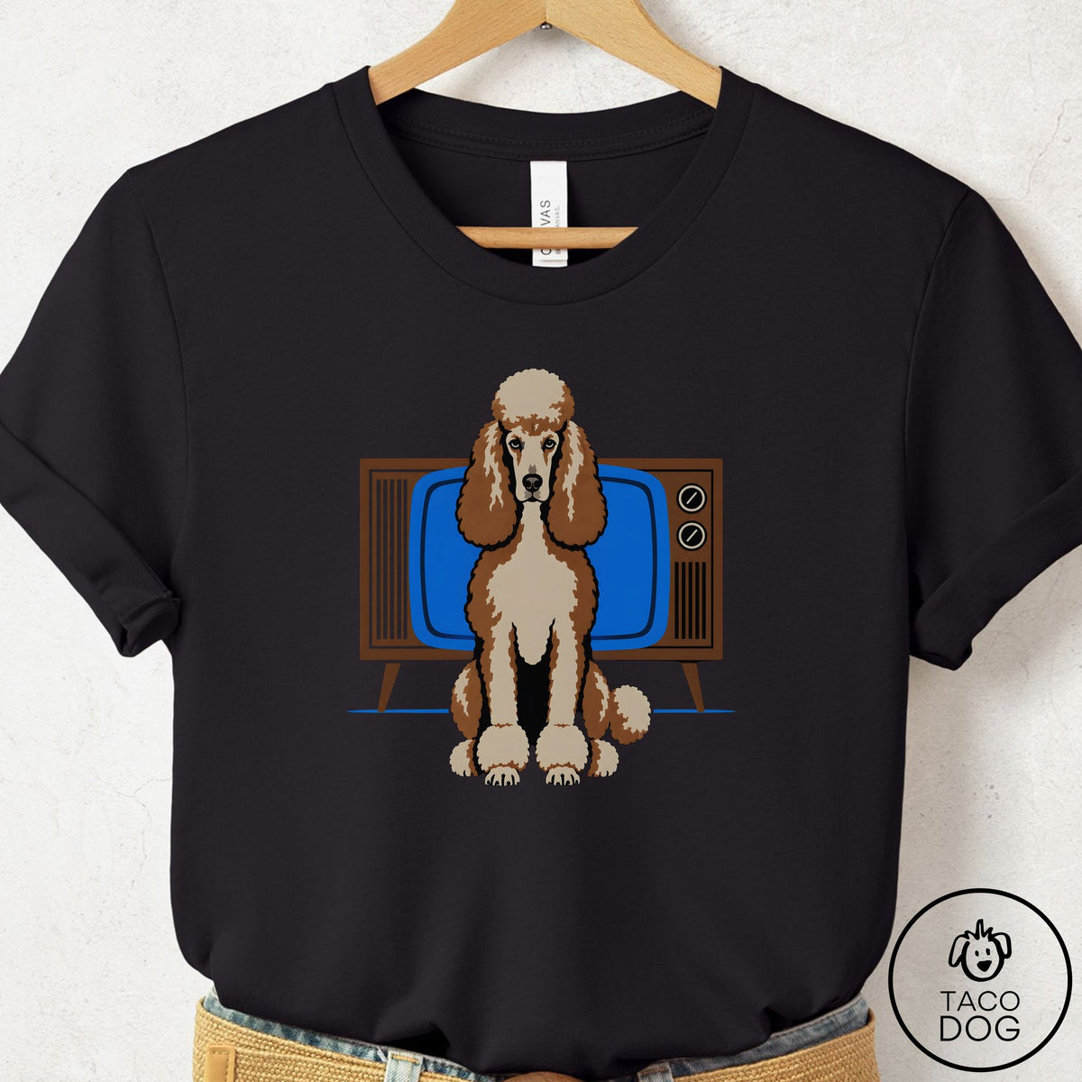 Poodle Program T-Shirt Black Taco-Dog