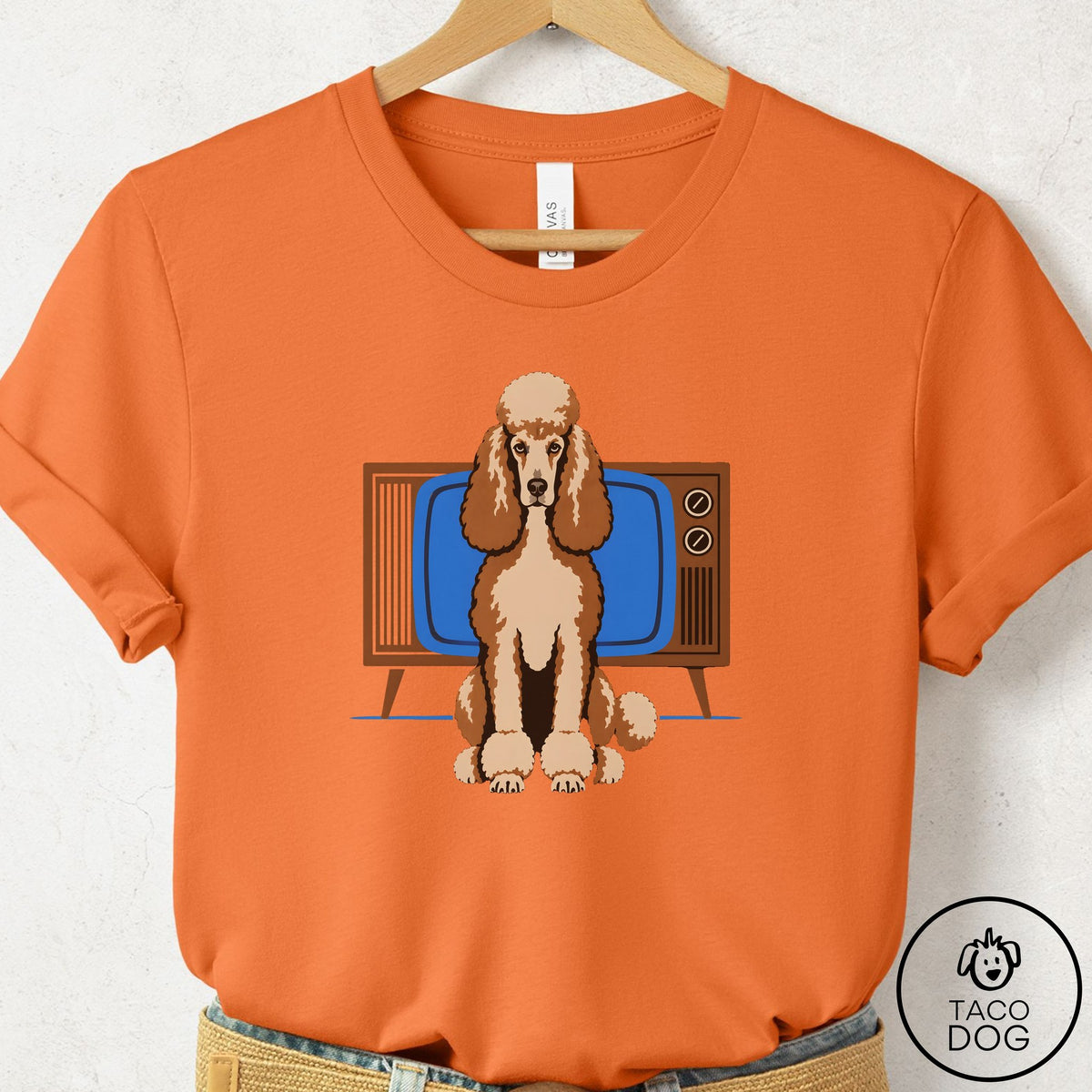 Poodle Program T-Shirt Burnt Orange Taco-Dog