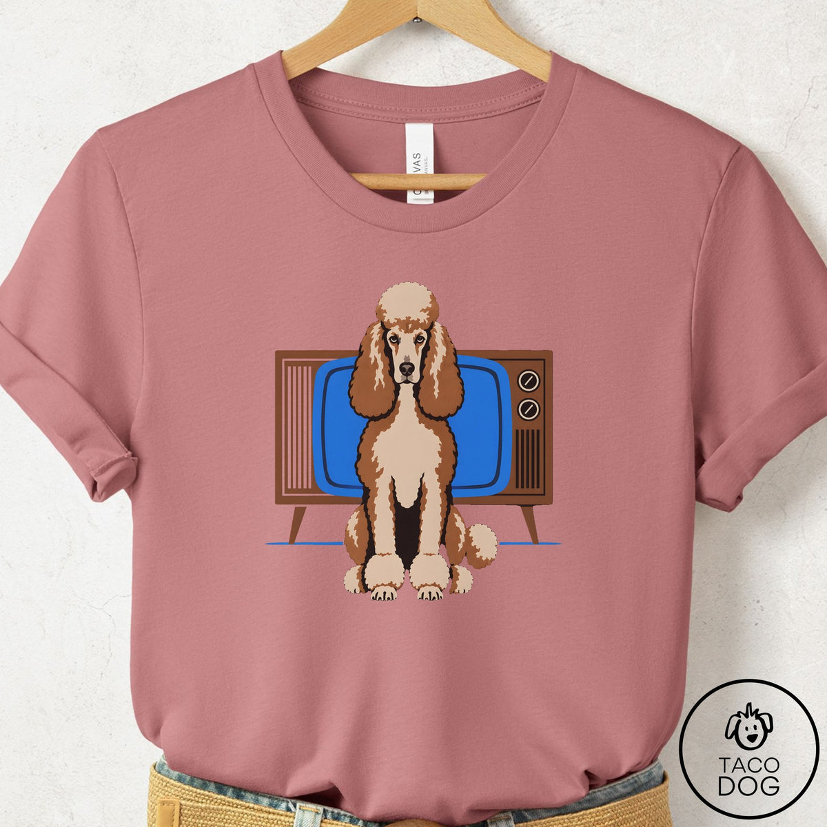 Poodle Program T-Shirt Mauve Taco-Dog