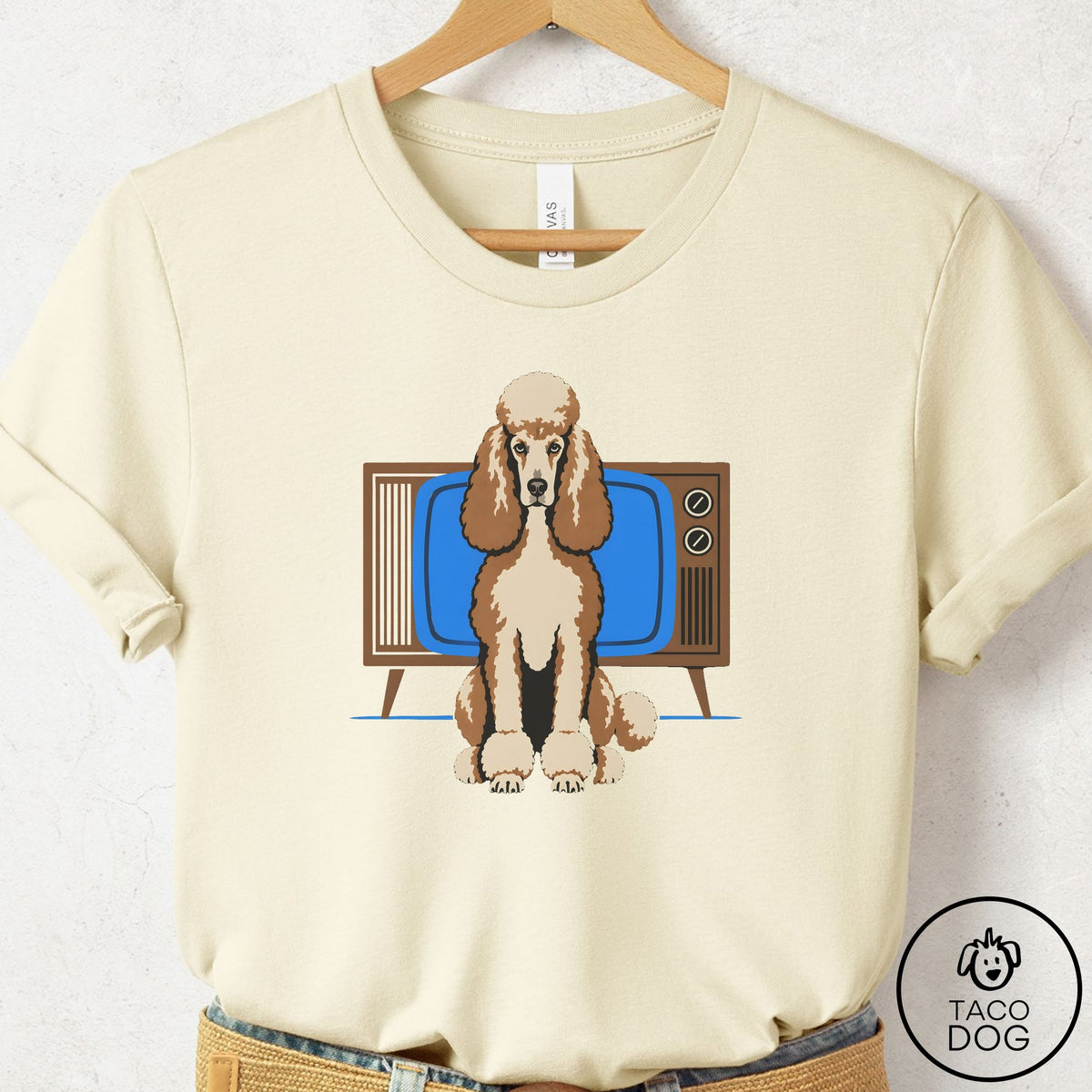 Poodle Program T-Shirt Natural Taco-Dog