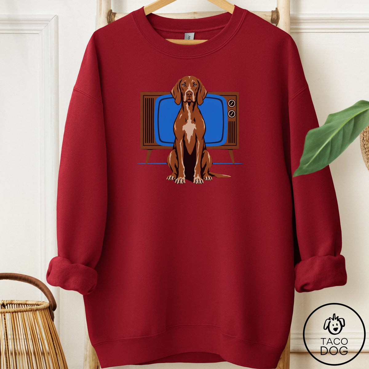 Vizsla Program Sweatshirt Garnet Taco-Dog