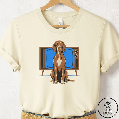 Vizsla Program T-Shirt Natural Taco-Dog