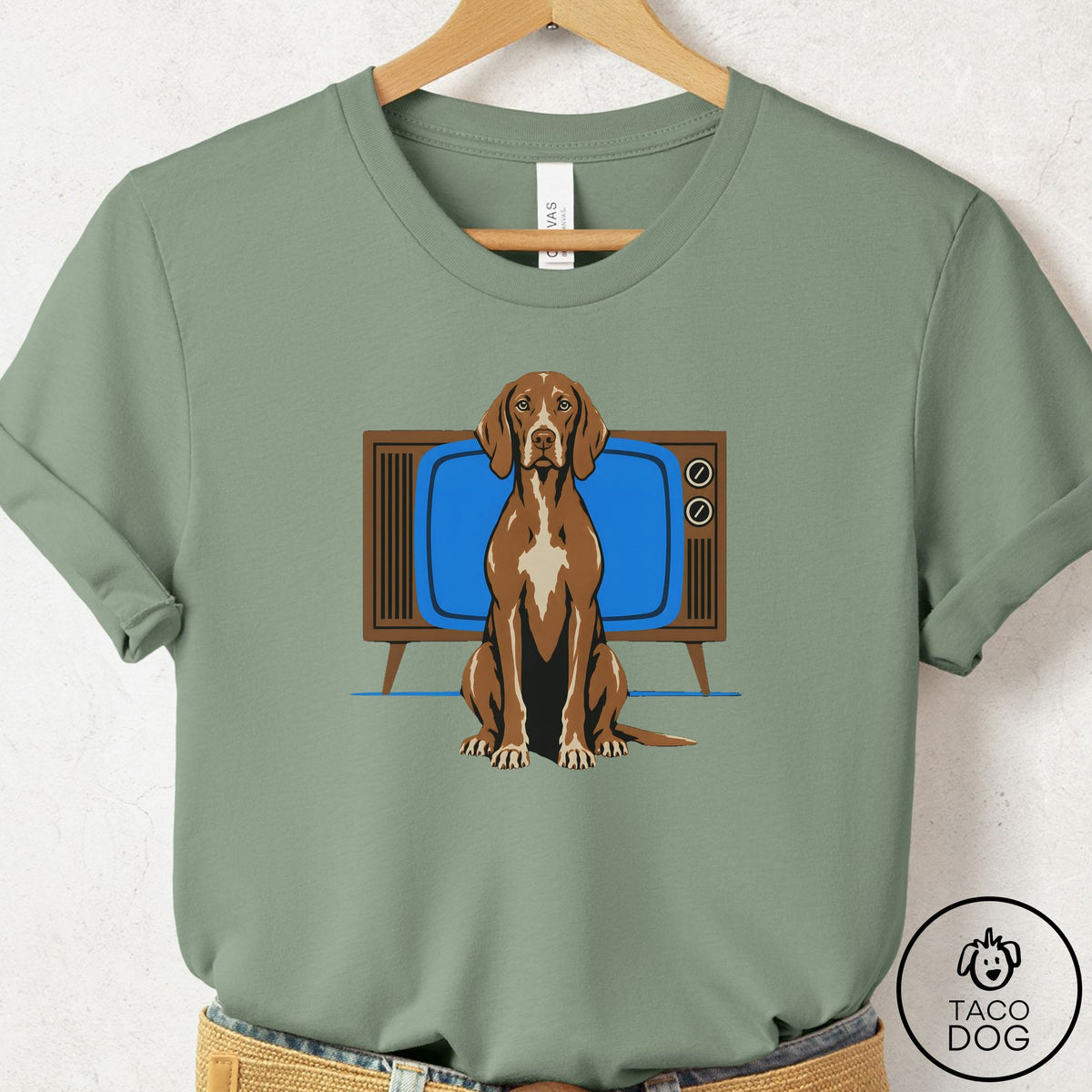 Vizsla Program T-Shirt Sage Taco-Dog