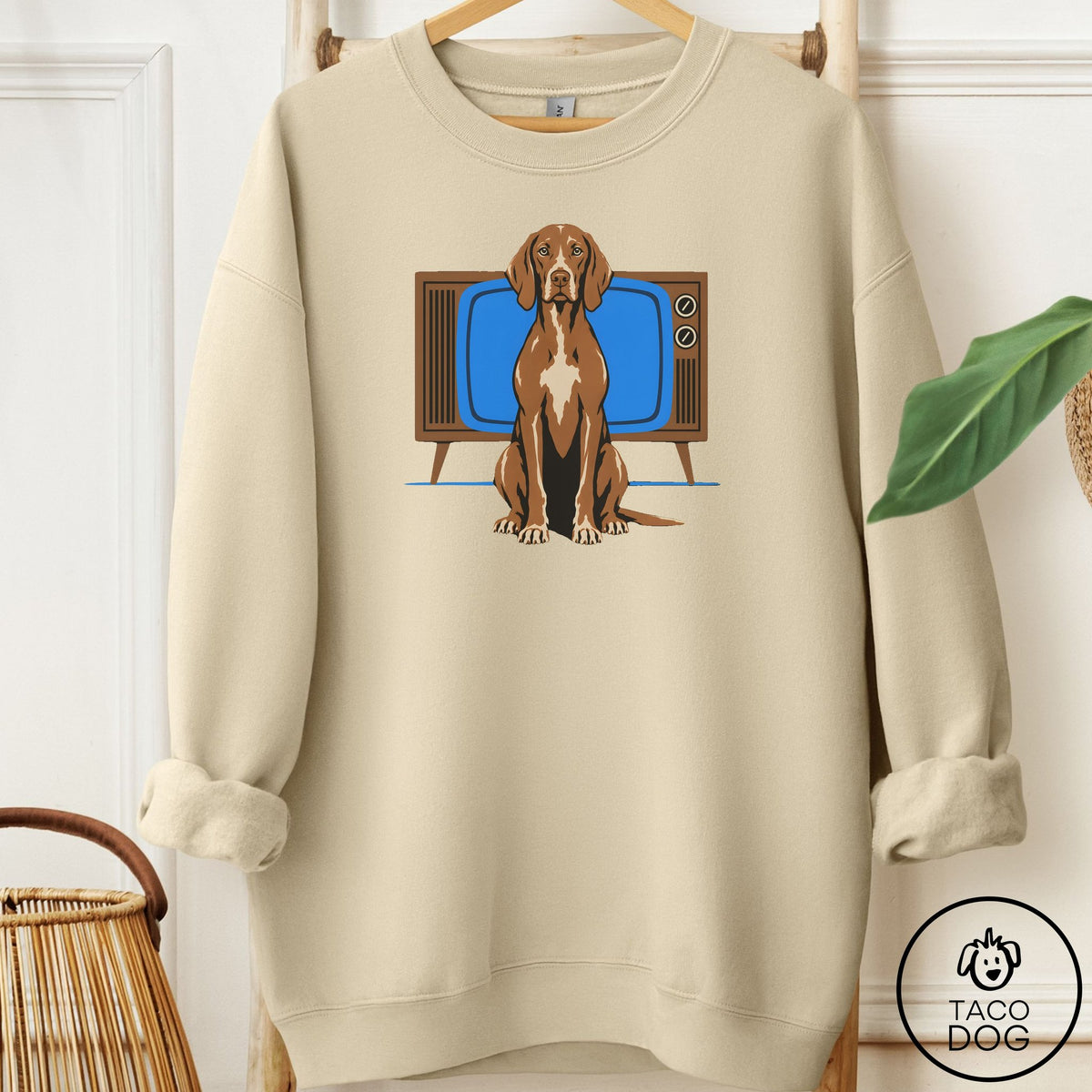 Vizsla Program Sweatshirt Sand Taco-Dog