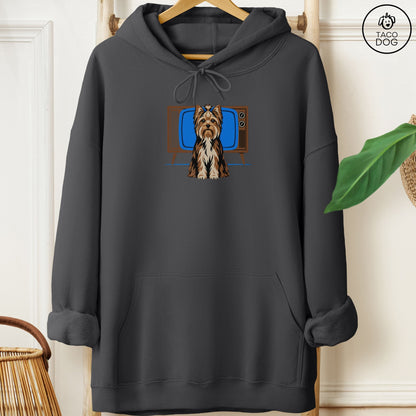 Yorkshire Terrier Yorkie Program Hoodie Charcoal Taco-Dog