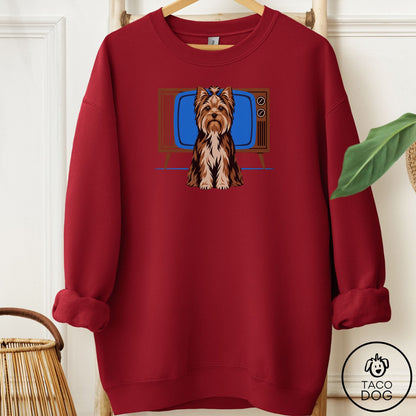 Yorkshire Terrier Yorkie Program Sweatshirt Garnet Taco-Dog