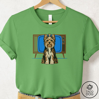 Yorkshire Terrier Yorkie Program T-Shirt Leaf Taco-Dog