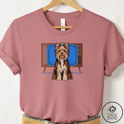 Yorkshire Terrier Yorkie Program T-Shirt Mauve Taco-Dog